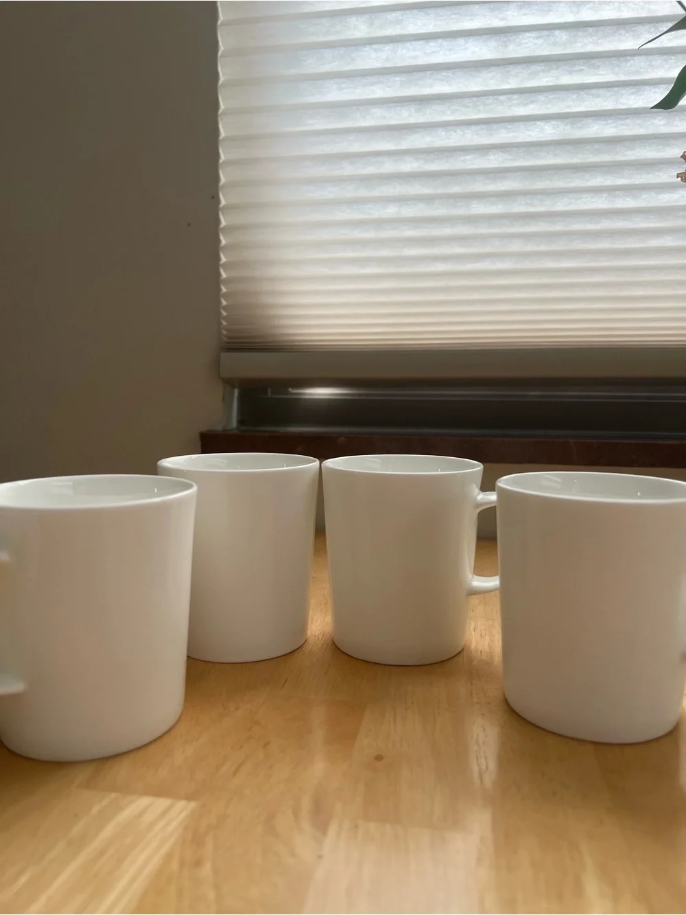 Crate & Barrel Bennet Coffee Mug - Bone China - Set of 4